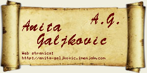 Anita Galjković vizit kartica